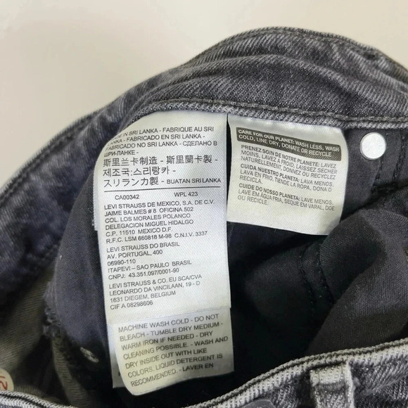 Levi's 721 High Rise Skinny  Grey Wash Distressed Knee Jeans - Picture 9 of 15